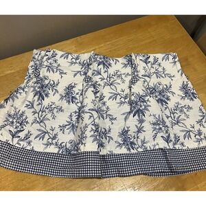 American Living‎ Valance Floral Plaid Blue Ralph Lauren 47x28" Layered Toile